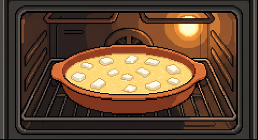 Cocción al horno de Sopa paraguaya, secuencia animada